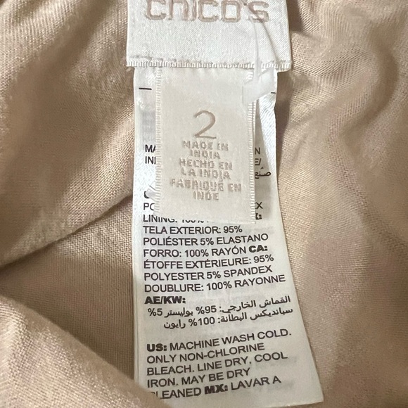 Chico's Cream Relaxed Embellished Tank Top - Picture 5 of 6